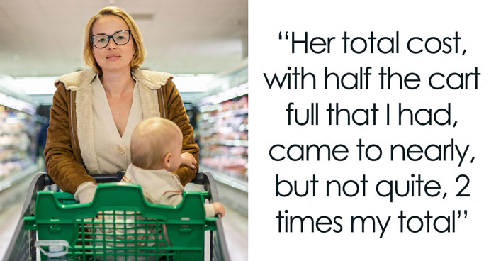 Woman Sees Stranger’s Overflowing Cart And Decides She Must Have Money To Spare