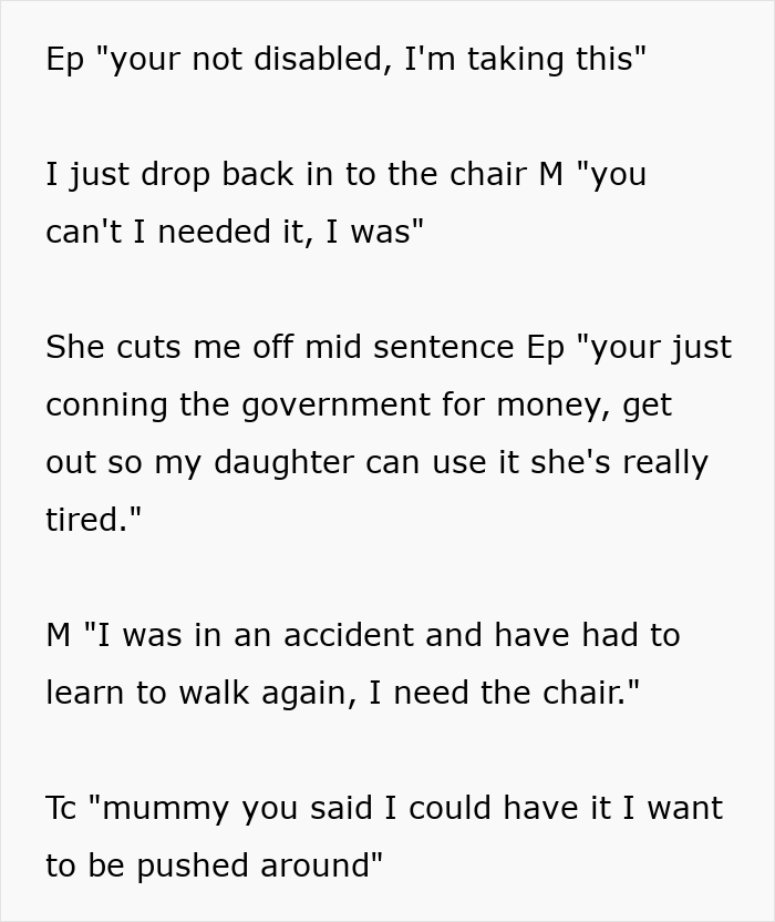 Amputee Makes Entitled Mom Regret Accusing Them Of Faking And Demanding Their Wheelchair Amputee Makes Entitled Mom Regret Accusing Them Of Faking And Demanding Their Wheelchair