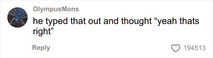 A funny comment about an ex-husband confidently sharing his list of marriage sacrifices