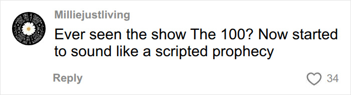 Reference to show The 100 relating to scripted prophecy about threats