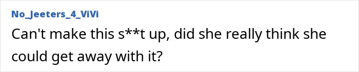 Comment expressing disbelief that the fitness influencer tried to cheat Comment expressing disbelief that the fitness influencer tried to cheat