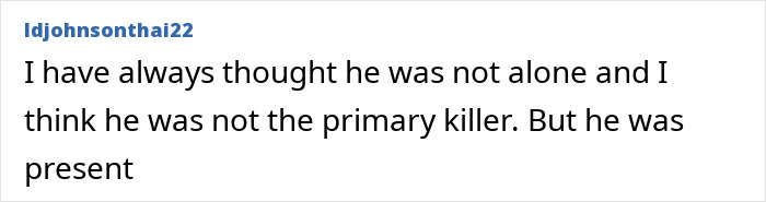 User comment online expressing a theory about the O.J. Simpson case User comment online expressing a theory about the O.J. Simpson case