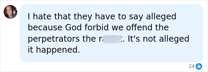 Comment criticizing the term alleged in relation to the Cornell 7 student incident Comment criticizing the term alleged in relation to the Cornell 7 student incident