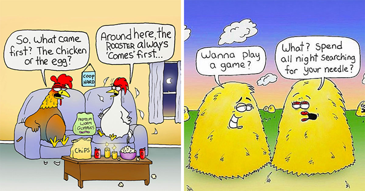 42 Slightly Naughty Comics That Show What Food, Animals, And Everyday Objects Get Up To When Nobody’s Looking