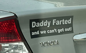 61 Of The Funniest And Most Unexpected Car Bumper Stickers Folks Have Spotted In The Wild