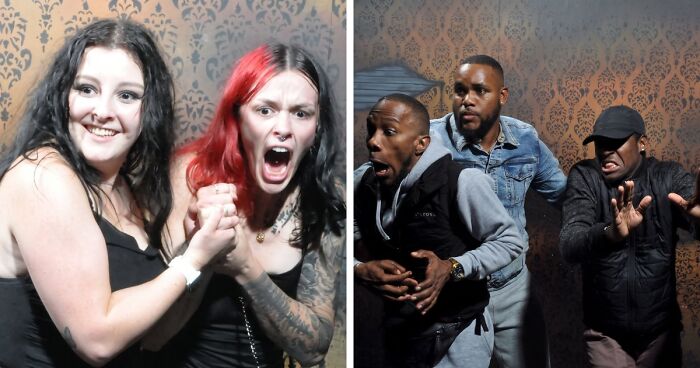 89 Haunted House Photos Taken At The Exact Moment People Completely Lost It
