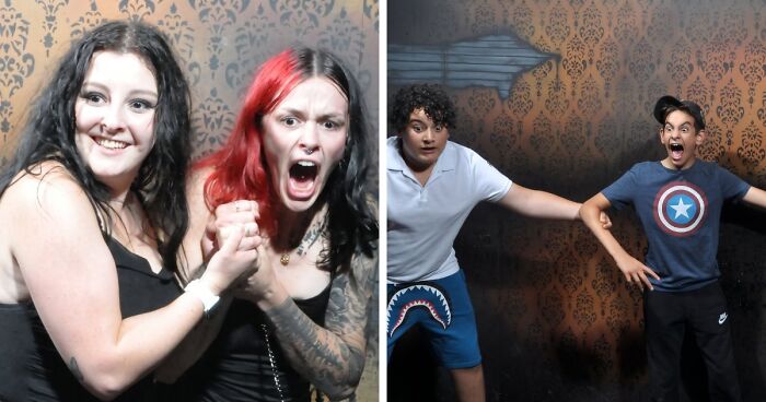 89 Haunted House Photos Taken At The Exact Moment People Completely Lost It