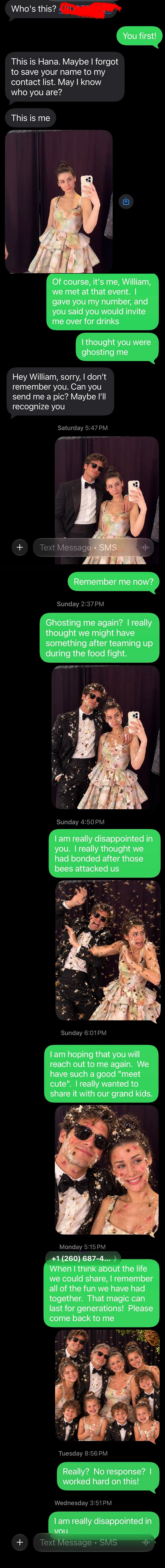 Hilarious sequence of edited photos sent in response to wrong number texts.