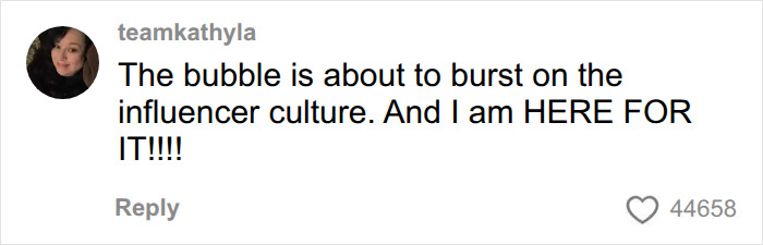 Online comment criticizing influencer culture, calling out acts like blocking ambulance for clicks. Online comment criticizing influencer culture, calling out acts like blocking ambulance for clicks.