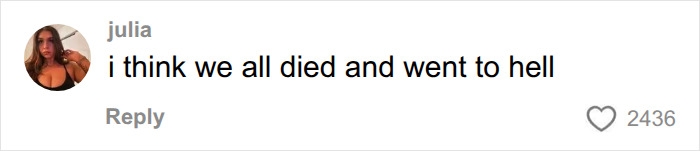 A comment saying I think we all died and went to hell in response to influencers who allegedly blocks ambulance. A comment saying I think we all died and went to hell in response to influencers who allegedly blocks ambulance.