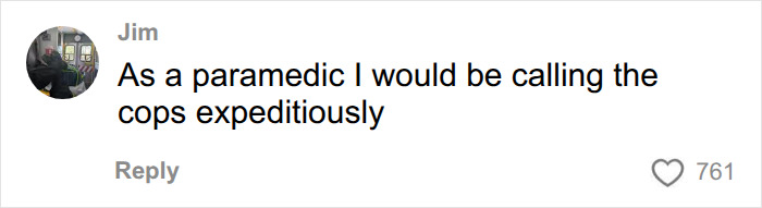 A comment from a paramedic stating they would call the cops on anyone who allegedly blocks ambulance. A comment from a paramedic stating they would call the cops on anyone who allegedly blocks ambulance.