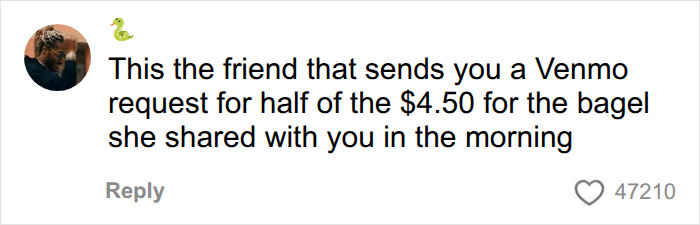 A user comment comparing hosting etiquette to small Venmo requests amidst expensive NYC hotels debate. A user comment comparing hosting etiquette to small Venmo requests amidst expensive NYC hotels debate.