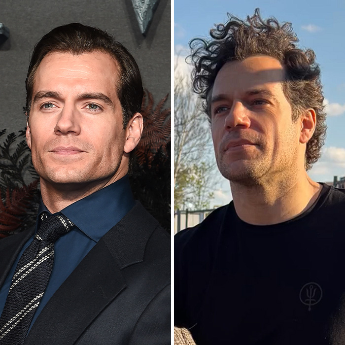 Before and after look showing Henry Cavill's five-year transformation in physical appearance