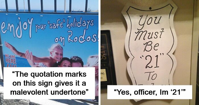 63 Hilarious And Concerning Times People Misused Quotation Marks And Made It Weird