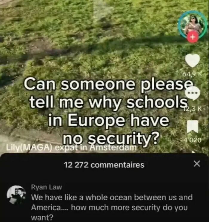 A comment section screenshot featuring funny insults about geographic security.