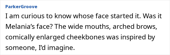Curiosity about origins of the anti-Mar-a-Lago face with wide mouths and arched brows Curiosity about origins of the anti-Mar-a-Lago face with wide mouths and arched brows
