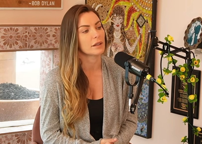 Crystal Hefner speaking during a podcast interview about Hollywood. Crystal Hefner speaking during a podcast interview about Hollywood.