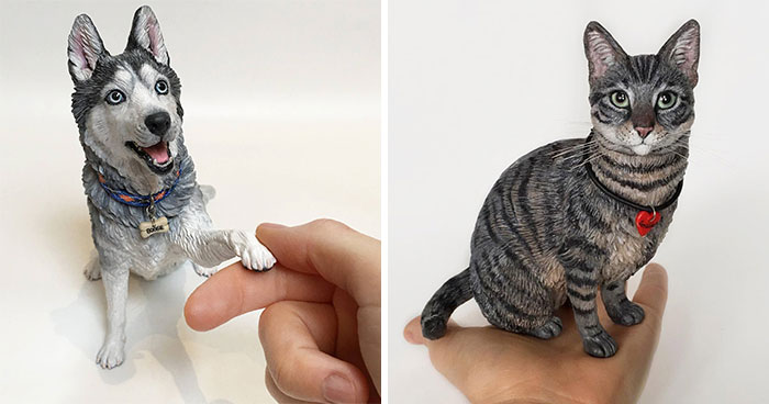 22 New Hyperrealistic Sculptures Of Pets Entirely Handmade By This Artist