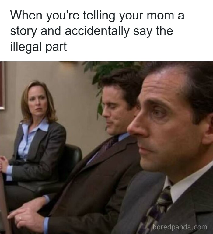 Funny pics meme featuring Michael Scott from The Office with a serious expression.