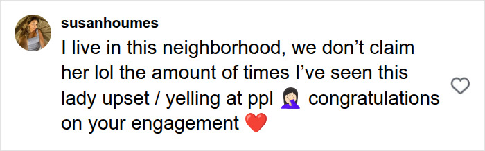 Comment by susanhoumes about the Laguna Beach Karen incident, mentioning yelling and congratulations Comment by susanhoumes about the Laguna Beach Karen incident, mentioning yelling and congratulations