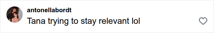 A comment accusing the influencer of trying to stay relevant with her Erika Kirk parody.