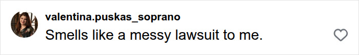A comment suggesting a potential lawsuit after a school creates an unsettling image of a child.