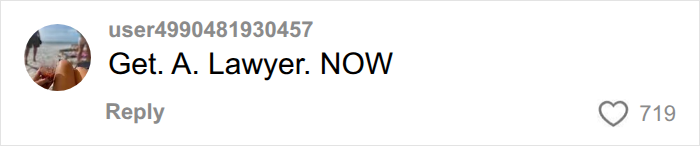 Online comment advising a former tradwife to get a lawyer immediately Online comment advising a former tradwife to get a lawyer immediately