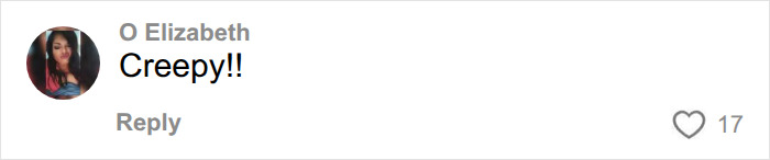 A social comment saying Creepy on the story of Dell CEO's wife at the White House.