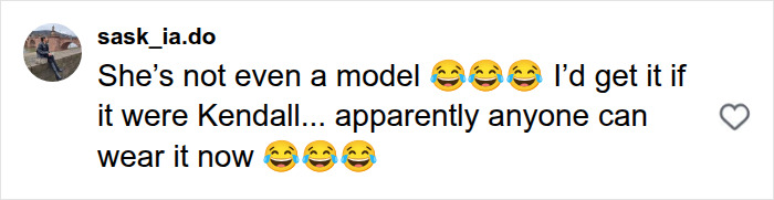 Comment mocking Kylie Jenner's Victoria's Secret appearance, not a real model Comment mocking Kylie Jenner's Victoria's Secret appearance, not a real model