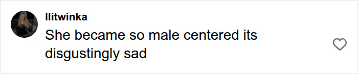 A critical social media comment on the Megan Fox campaign calling it male centered A critical social media comment on the Megan Fox campaign calling it male centered