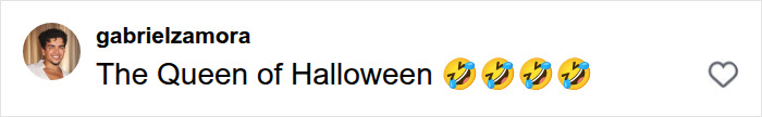 Instagram comment calling influencer the Queen of Halloween for Erika Kirk parody costume