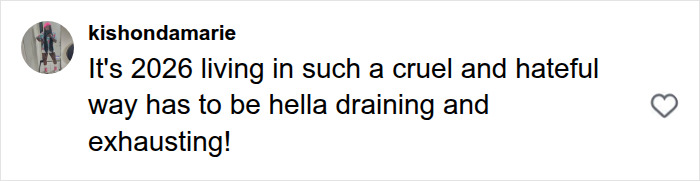 Instagram comment about how exhausting it is living in a hateful way, referencing Laguna Beach Karen confrontation Instagram comment about how exhausting it is living in a hateful way, referencing Laguna Beach Karen confrontation