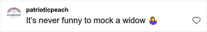 Comment stating it is not funny to mock a widow following an Erika Kirk Halloween costume parody controversy
