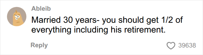 Comment on a post about becoming a tradwife recommending legal division of assets after 30 years of marriage. Comment on a post about becoming a tradwife recommending legal division of assets after 30 years of marriage.