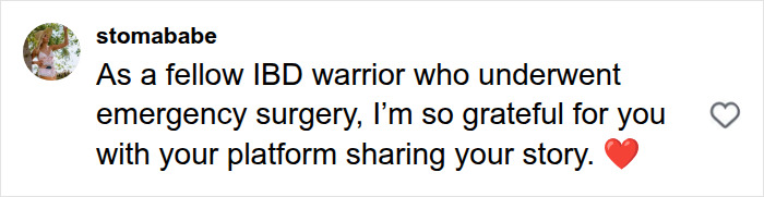 A comment from an IBD warrior supporting Joe Manganiello amid his health battle and emergency surgery.