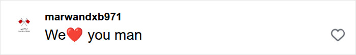 A supportive comment on Joe Manganiello health update reading We love you man with a red heart.