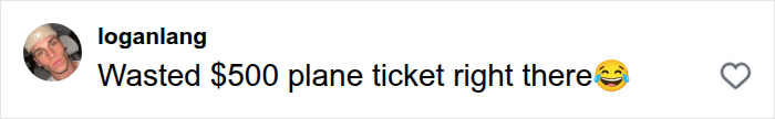 User loganlang commenting on Hugh Lovett plane safety demo video about wasting a 500 dollar ticket.