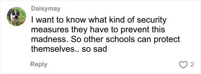 Social media comment questioning security measures at schools after Oregon tragedy Social media comment questioning security measures at schools after Oregon tragedy