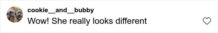 A online comment stating Wow! She really looks different regarding Jennifer Lawrence plastic surgery topics.