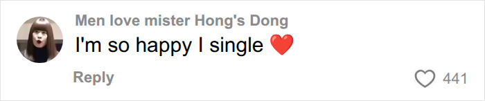 Comment expressing relief about singleness after cancer news Comment expressing relief about singleness after cancer news