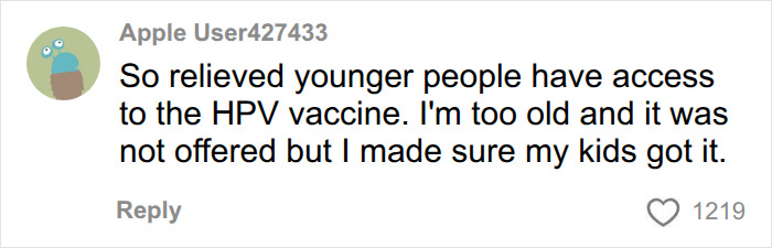 Comment about HPV vaccine access and cancer diagnoses