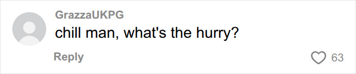 Short comment asking what is the hurry in response to European customer service and dining out standards. Short comment asking what is the hurry in response to European customer service and dining out standards.