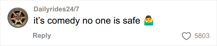 A user comment on social media defending comedy during the Nikki Glaser joke controversy. A user comment on social media defending comedy during the Nikki Glaser joke controversy.