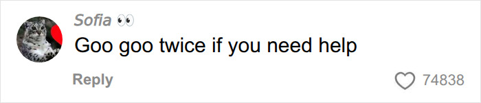Humorous comment telling a baby to goo goo twice if they need help from beige mom lifestyle Humorous comment telling a baby to goo goo twice if they need help from beige mom lifestyle