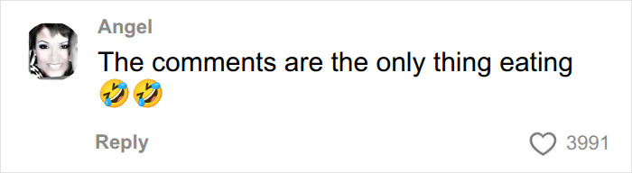 Comment stating comments are the only thing eating with laughing emojis Comment stating comments are the only thing eating with laughing emojis