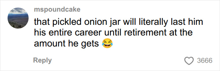 Comment jokes pickled onion jar will last him entire career Comment jokes pickled onion jar will last him entire career