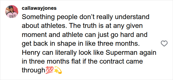 A user comment on Henry Cavill's Five-Year Transformation discussing how he can get back in shape for Superman