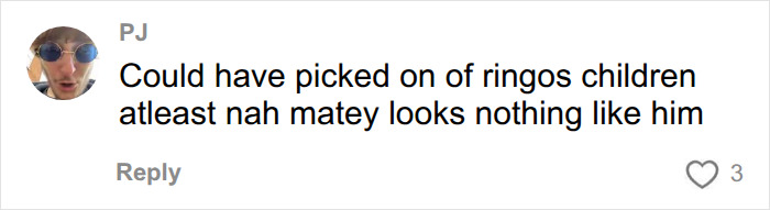 An online comment discussing Barry Keoghan appearance for his upcoming role as Ringo Starr.