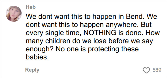 Social media comment expressing concern about Oregon school tragedy Social media comment expressing concern about Oregon school tragedy