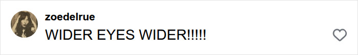 Comment stating WIDER EYES WIDER on influencer Erika Kirk parody Halloween costume post